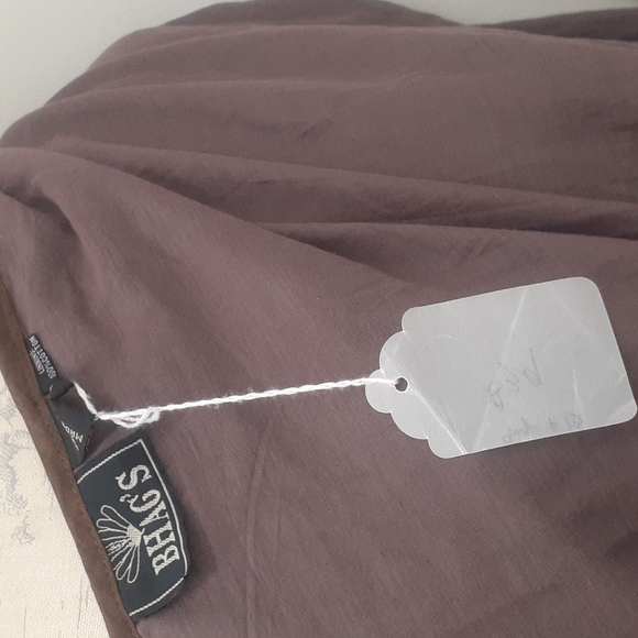 BOHO NEW  Brown Rayon Low Wrap Skirt  NWT one size OS - Picture 7 of 9